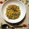 ma___111's cooksnap of when they made 油揚げとキャベツの炊き込みご飯風チャーハ.