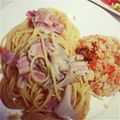 じゅったん0308's cooksnap of when they made ベーコンとしめじの和風クリームパスタ.