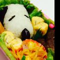 テテン's cooksnap of when they made スヌーピー＆ウッドストック弁当✿キャラ弁.