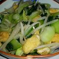 Cyan_ch's cooksnap of when they made チンゲン菜もやし油揚げ酒風味塩胡椒炒め.