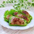 Satoco❋'s cooksnap of when they made ピーマンの肉詰め.