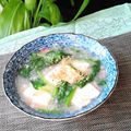 たけすけ's cooksnap of when they made 蟹と豆腐の中華ポタージュ風スープ.