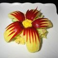 mielle's cooksnap of when they made クリスマス★りんごdeお花のポテトサラダ.