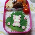 モモ☆ラベル's cooksnap of when they made 簡単☆ピンクのパンダちゃん*キャラ弁.