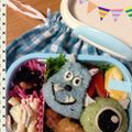 あひる❤︎'s cooksnap of when they made キャラ弁 マイクとサリーちゃん.