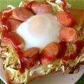 さぁ★たぁ★'s cooksnap of when they made ランチに巣ごもりキャベツのっけトースト♪.