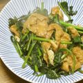 tamamiya55's cooksnap of when they made 油揚小松菜超簡単炒め.