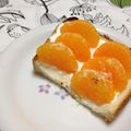 huto☆'s cooksnap of when they made ✿みかんヨーグルトトースト✿.