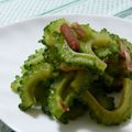 ピンクのたまご's cooksnap of when they made ゴーヤのベーコン炒め、味付けは白だしで.
