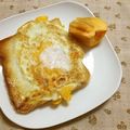 komutatata's cooksnap of when they made ●クロックマダムfuuチーズトースト●.