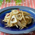 naonaos's cooksnap of when they made 牛蒡と蓮根のみそきんぴら.