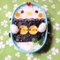 モモ☆ラベル's cooksnap of when they made キャラ弁に☆簡単にわとり親子おにぎり♪.