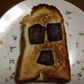 huto☆'s cooksnap of when they made ぷっちょな焼きチョコトースト♪.
