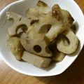 ayafuyu's cooksnap of when they made 弁当にも！レンコンとちくわのめんつゆ煮.