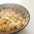 ＋としちゃん＋'s cooksnap of when they made ポカポカ温まる～♪白菜と豆腐のとろみ煮.