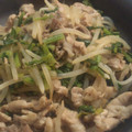 しらうめピンク's cooksnap of when they made 大根の葉と豚こまのにんにく炒め☆.
