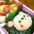あじしおりん's cooksnap of when they made キャラ弁＊耳も簡単に＊くまちゃん.