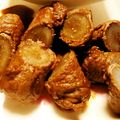 莉彩パパ's cooksnap of when they made バルサミコで☆牛肉の八幡巻き.