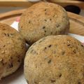 まみらいおん's cooksnap of when they made ノンオイル♪黒ゴマとさつまいものパン☆.