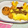 happyママ♪'s cooksnap of when they made 簡単可愛い♪オムライスdeねんねベビー.
