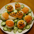 milkmiku39's cooksnap of when they made とっても簡単★ハロウィンてまり寿司.