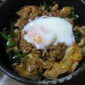 悠人まま's cooksnap of when they made ガッツリ食べてね☆豚キム納豆丼☆温たま付.