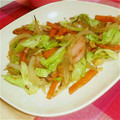 チビちびっこ's cooksnap of when they made 魚肉ソーセージの野菜炒め.