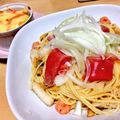 Nachu★Show's cooksnap of when they made 生ハムと玉ねぎのシーフードパスタ！.