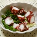 never710's cooksnap of when they made タコとカイワレのマリネサラダ.