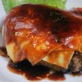 めかにか's cooksnap of when they made 卵、パン粉、牛乳不使用の柔らかハンバーグ.