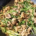 ラフロイグ31年's cooksnap of when they made 水菜と豚こま肉の和風炒め.