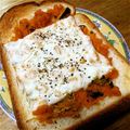 まんまるりんご★'s cooksnap of when they made かぼちゃとチーズのマヨペッパートースト✿.