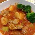 ライナス's cooksnap of when they made 鶏と蕪のトマトクリーム煮.