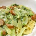 ☆まほほ☆'s cooksnap of when they made 失敗なし！白菜とベーコンのクリームパスタ.