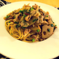 sakuya29's cooksnap of when they made 蓮根と椎茸の和風パスタ.