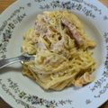 ヤジマリ's cooksnap of when they made 糖質0麺で簡単こってりカルボナーラ☆.