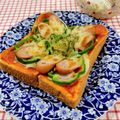 在宅勤務のおじさん's cooksnap of when they made ウインナーで★ピザトースト.