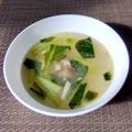 高尾駅極楽湯いいね(≧∇≦)b's cooksnap of when they made チンゲン菜の中華スープ.