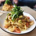 ＊美海＊＊'s cooksnap of when they made トマト・アボカド・えびの和風冷製パスタ.