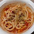 すずなまり's cooksnap of when they made ：超簡単 ★トマトクリームうどん :.