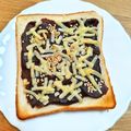 ＊なぁ＊'s cooksnap of when they made あんこにごまとチーズのトースト.