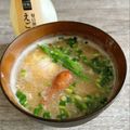 のんべぇヒロ's cooksnap of when they made 簡単♡アスパラとウインナーの味噌汁♡.