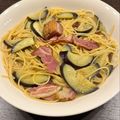 や-たん's cooksnap of when they made ワンパン♪ナスとベーコンの和風パスタ.