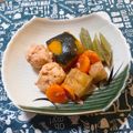 ﾁｲﾁｬﾝﾏﾏ's cooksnap of when they made ☆干しエビ&鶏団子&夏野菜☆冷んやり煮物.