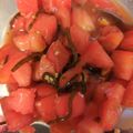 はるるぱるるる's cooksnap of when they made トマトの塩昆布和え.