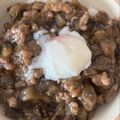 まれ子's cooksnap of when they made ご飯がっつり！ナスと豚ひき肉の甘味噌丼.