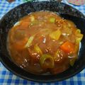 ととろ＆めい's cooksnap of when they made 残りカレー・茹で麺・麺つゆでカレーうどん.