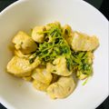 J_son's cooksnap of when they made 湯通し鶏むね肉と豆苗の豆乳風味焼き.