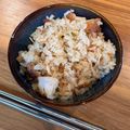 麻's cooksnap of when they made 残ったフライドチキンで鶏飯.