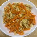 ママメイン！時々子供's cooksnap of when they made 簡単！人参、卵、シーチキンしりしり.